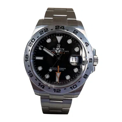 Pre-owned Rolex Explorer Ii Black Dial Box And Papers