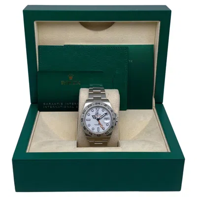 Pre-owned Rolex Explorer Ii Gmt 42mm Steel White Dial Automatic Oyster Watch 226570 B&p