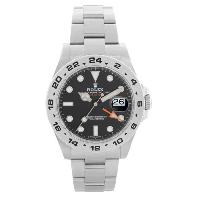 Pre-owned Rolex Explorer Ii Men's Stainless Steel Watch 216570 Black Dial With Date