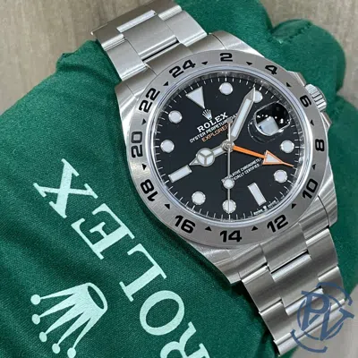 Pre-owned Rolex Explorer Ii Oyster 226570 Black Dial Gmt 42mm Complete Unworn Set
