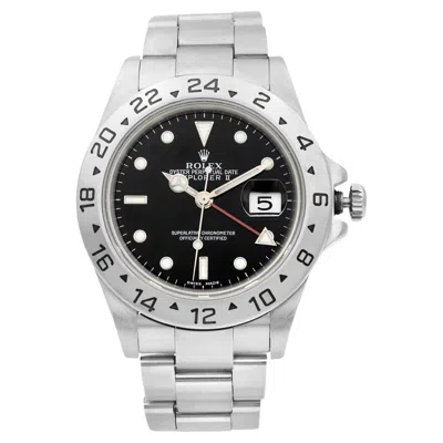 Pre-owned Rolex Explorer Ii Steel No Holes Case Gmt Automatic Mens Watch 16570 In Multi