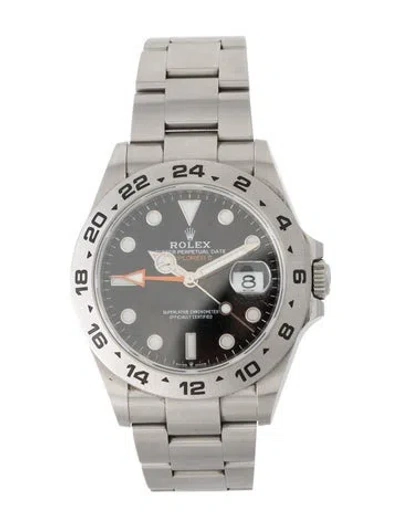 Pre-owned Rolex Explorer Ii Watch, 42mm In Multi