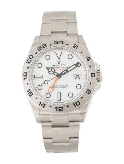 Pre-owned Rolex Explorer Ii Watch, 42mm In Multi