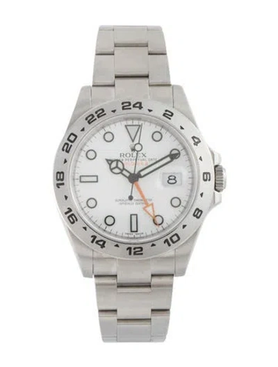 Pre-owned Rolex Explorer Ii Watch, 42mm In Multi