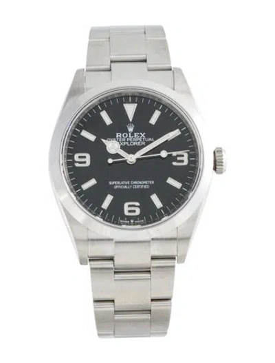 Pre-owned Rolex Explorer Watch, 36mm In Multi