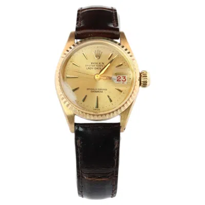 Pre-owned Rolex Genuine 18k  6517 Oyster Perpetual Watch. Ladies  18k Yellow Gold.