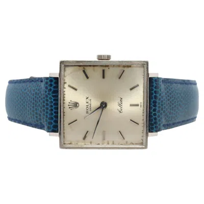 Pre-owned Rolex Genuine 18k  Watch. 18k Wg  Cellini 3811 Square Wristwatch In Multi