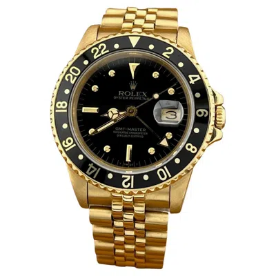Pre-owned Rolex Gmt Master 16758 Nipple Dial 18k Yellow Gold Jubilee Band 40mm