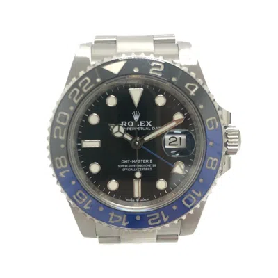 Pre-owned Rolex Gmt Master Blue Stainless Steel Wristwatch () In Multi