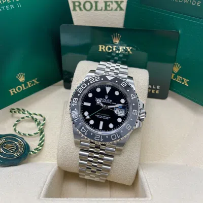 Pre-owned Rolex Gmt-master Ii 126710grnr Black Bruce Wayne Stainless Steel Jubilee Bracelet