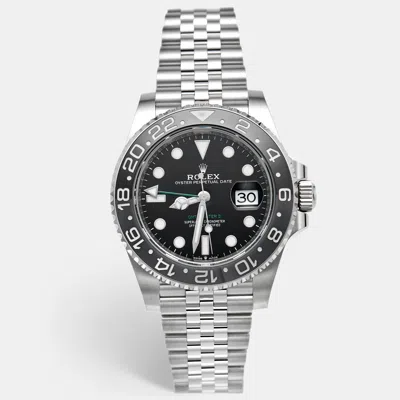 Pre-owned Rolex Gmt Master Ii 126710grnr Bruce Wayne Black Stainless Steel Automatic Men's Wristwatch 40 Mm