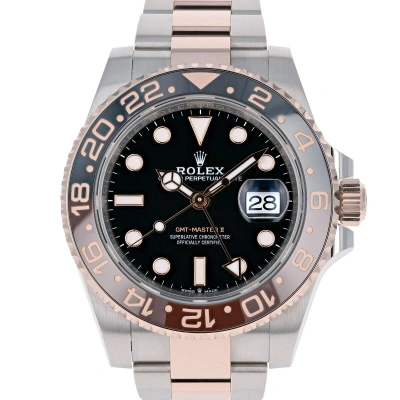 Pre-owned Rolex Gmt-master Ii 126711chnr Root Beer 2024 Rose Gold Steel 40 Mm