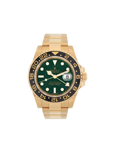 Pre-owned Rolex Gmt-master Ii 40mm Watch In Green