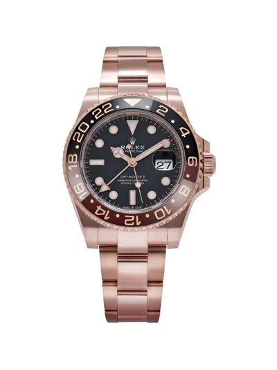 Pre-owned Rolex Gmt-master Ii Black Dial 40mm Watch