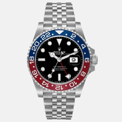 Pre-owned Rolex Gmt Master Ii Blue Red Pepsi Bezel Steel Mens Watch 126710 40 Mm