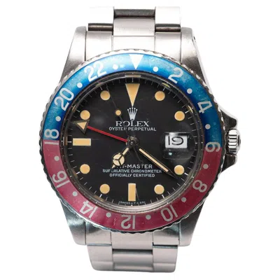 Pre-owned Rolex Gmt Master Ii Pepsi 16750, Stainless Steel, 1982, Swiss Made In Multi