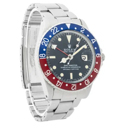 Pre-owned Rolex Gmt Master Stainless Steel Blue Red Bezel, Ref 1675