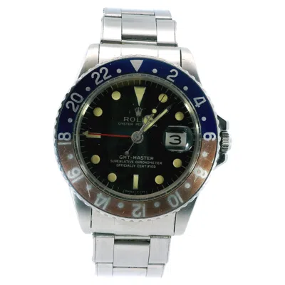 Pre-owned Rolex Gmt-master 1675 "pepsi" Gilt Gloss Dial Rivet 6636 Bracelet Vintage Watch. In Multi