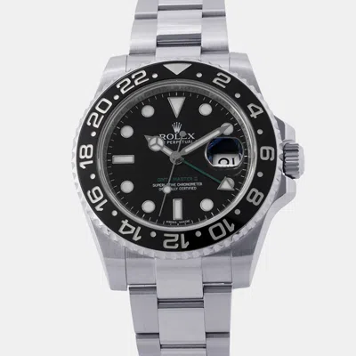 Pre-owned Rolex Gmt-master Ii 116710 Black Stainless Steel Automatic Men's Watches 40mm