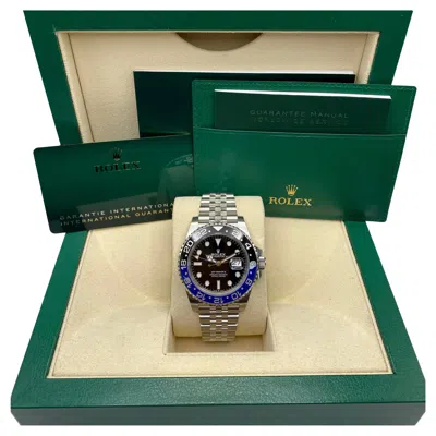 Pre-owned Rolex Gmt-master Ii 126710blnr Batgirl Steel Black Dial Mens Watch Box Paper
