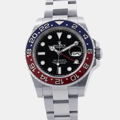 Pre-owned Rolex Gmt-master Ii 126710blro Black Stainless Steel Ceramic Automatic Men's Wristwatch 40mm