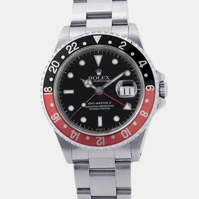 Pre-owned Rolex Gmt-master Ii 16710 Black Stainless Steel Automatic Men's Watches 40mm