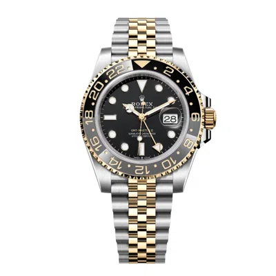 Pre-owned Rolex Gmt-master Ii 18k Yellow Gold Steel Jubilee Automatic Watch 126713grnr