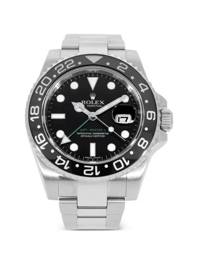 Pre-owned Rolex Gmt-master Ii 40mm Watch In Black