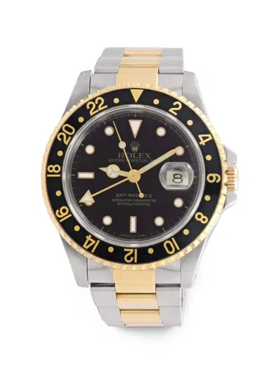 Pre-owned Rolex Gmt-master Ii 40mm Watch In Black