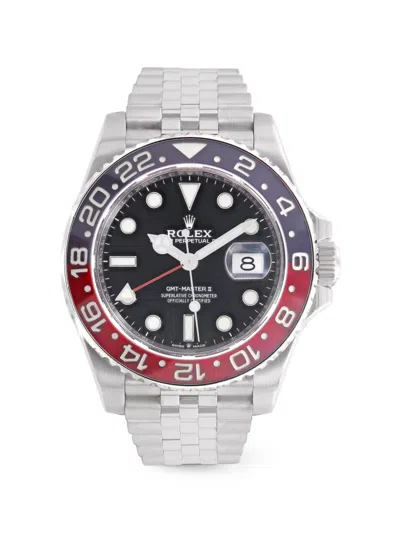Pre-owned Rolex Gmt-master Ii 40mm Watch In Black