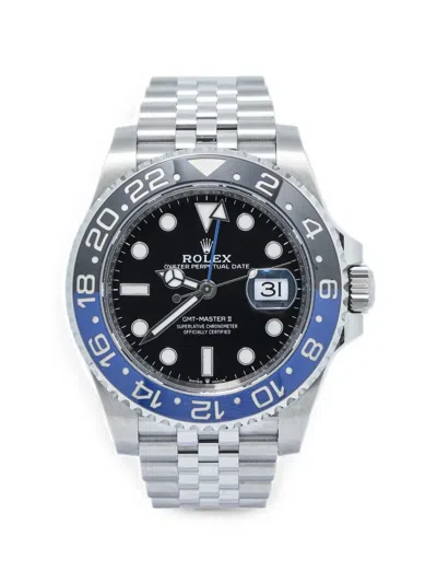 Pre-owned Rolex Gmt-master Ii Jubilee-bracelet 40mm Watch In Black