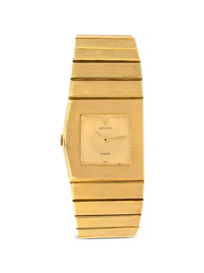 Pre-owned Rolex King Midas 30mm Watch In Gold