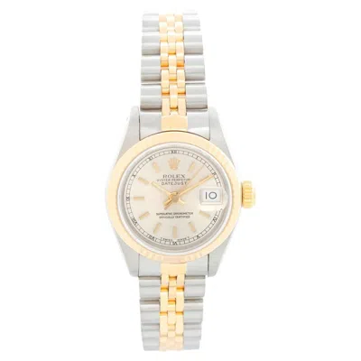 Pre-owned Rolex Ladies Datejust Steel & Gold Watch 69173 In Multi