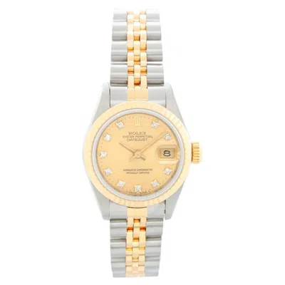 Pre-owned Rolex Ladies Datejust Steel & Gold Watch 69173 In Multi