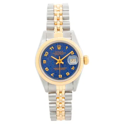 Pre-owned Rolex Ladies Datejust Steel & Gold Watch 69173 In Multi
