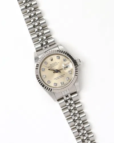 Rolex Lady-datejust 26mm 1993 Watch In Metallic