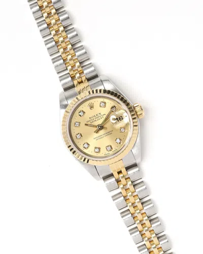 Rolex Lady-datejust 26mm Full Set 2000 Watch In Metallic
