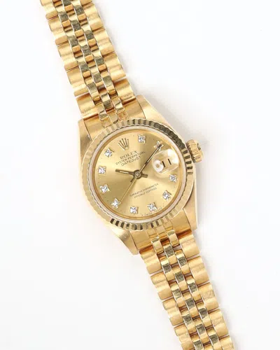 Rolex Lady-datejust 26mm Ref 69178 18k Gold Watch