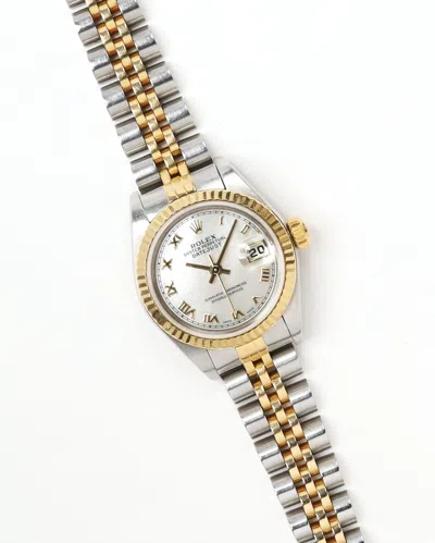Rolex Lady-datejust 26mm Ref 79173 Rare Mother-of-pearl Dial 2000 Watch In Gold
