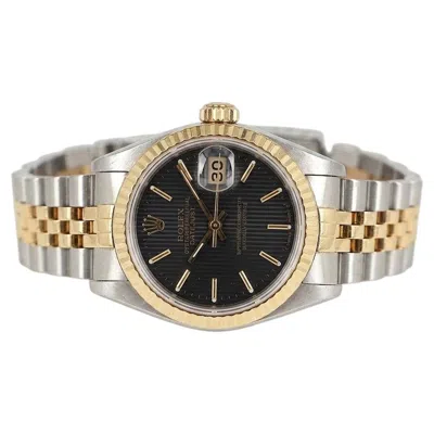 Pre-owned Rolex Lady Datejust 26mm Two-tone Gold & Steel Tapestry Dial Watch In Multiple