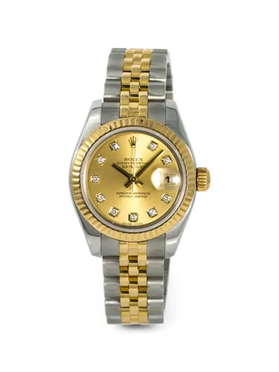 Pre-owned Rolex Lady Datejust 26mm Watch In Gold