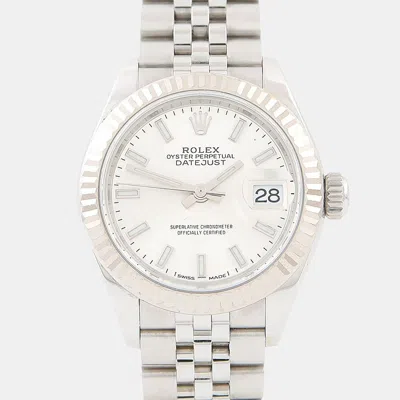 Pre-owned Rolex Lady Datejust 279174 Silver Stainless Steel Automatic Women's Wristwatch 28mm
