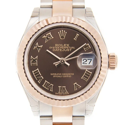 Rolex Lady Datejust 28 Automatic Brown Dial Ladies Watch 279171 Brro