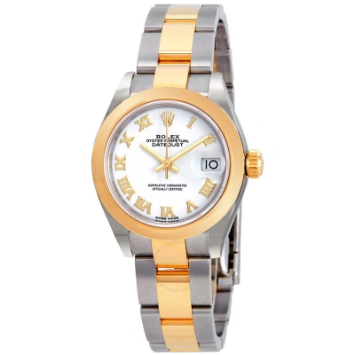Rolex Lady-datejust 28 Automatic White Dial Ladies Steel And 18kt Yellow Gold Oyster Watch 279163wro In Multi