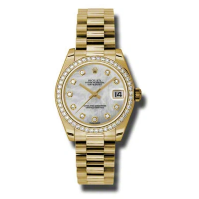 Rolex Lady-datejust 31 Mother Of Pearl Dial 18k Yellow Gold President Automatic Ladies Watch 178288m