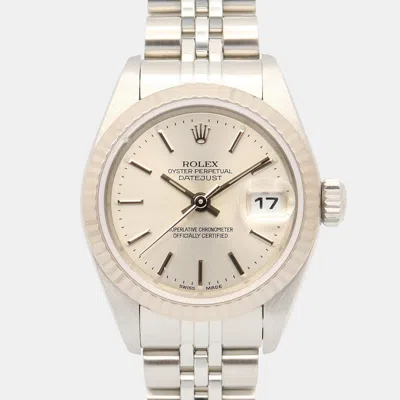 Pre-owned Rolex Lady Datejust 79174 Silver Stainless Steel Women Wristwatch 26mm