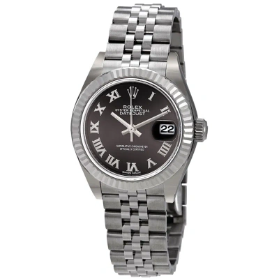 Rolex Lady Datejust Automatic Grey Dial Ladies Jubilee Watch 279174gyrj In Metallic