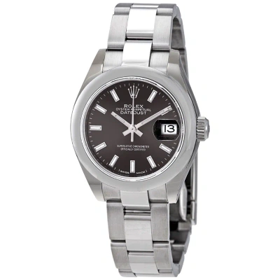 Rolex Lady Datejust Automatic Grey Dial Ladies Oyster Watch 279160gyso In Metallic