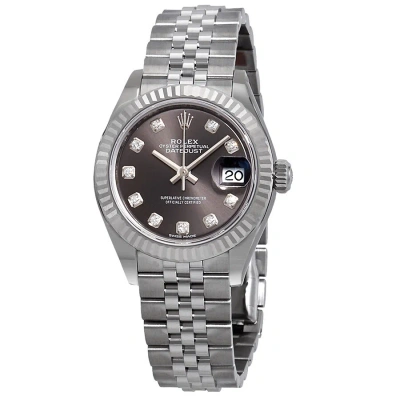 Rolex Lady Datejust Automatic Grey Diamond Dial Ladies Jubilee Watch 279174gydj In Multi