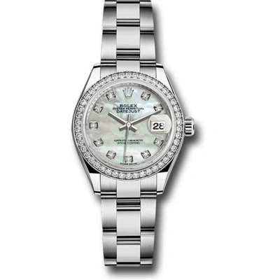 Rolex Lady Datejust Automatic Mother Of Pearl Diamond Dial Ladies Oyster Watch 279384mdo In Metallic